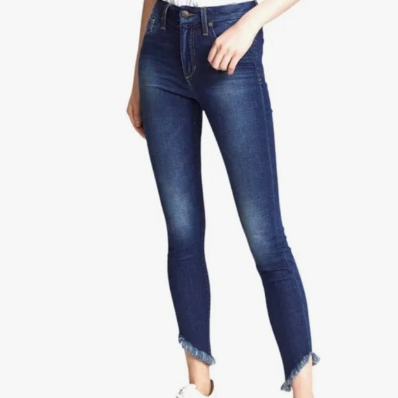 Joe’s Jeans Hi Rise Honey Curvy Skinny Ankle Asymmetrical Hem / Antoinette Wash - Picture 1 of 5